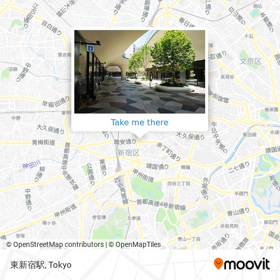 東新宿駅 map