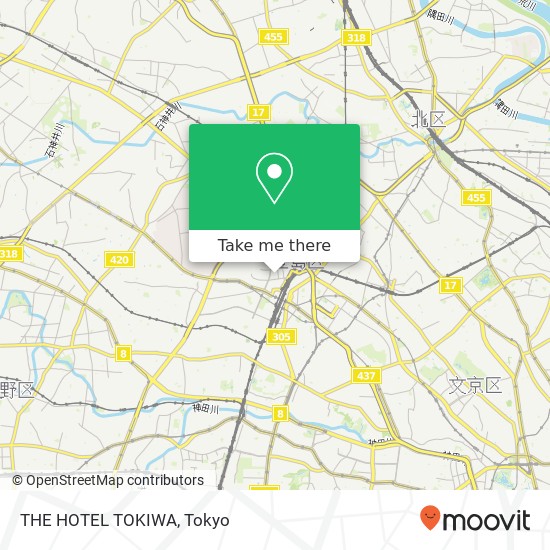 THE HOTEL TOKIWA map