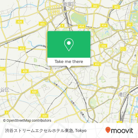 渋谷ストリームエクセルホテル東急 map