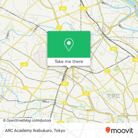 ARC Academy Ikebukuro map