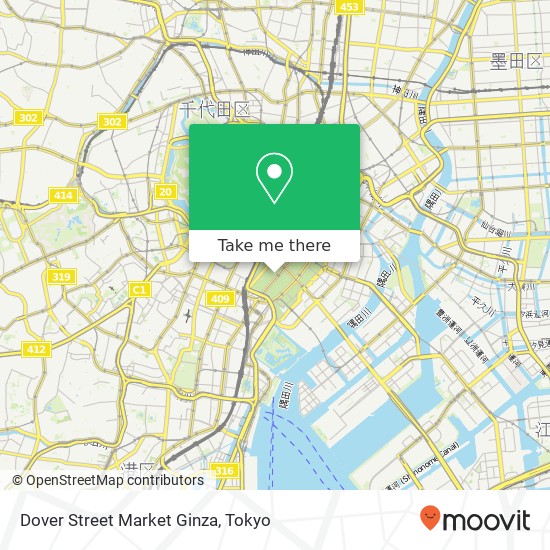 Dover Street Market Ginza map