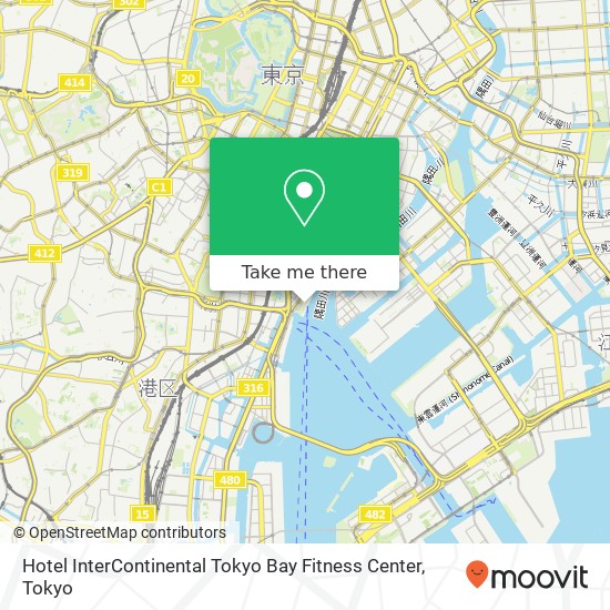Hotel InterContinental Tokyo Bay Fitness Center map