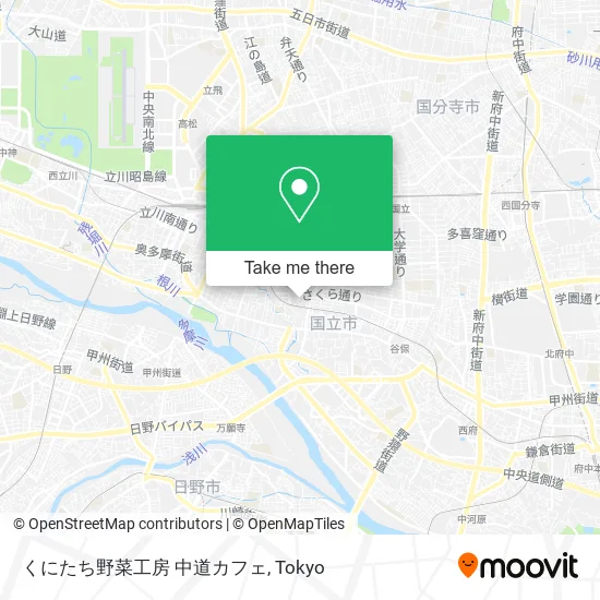 くにたち野菜工房 中道カフェ map