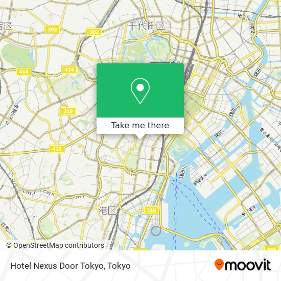 Hotel Nexus Door Tokyo map