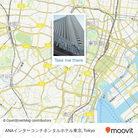 ANAインターコンチネンタルホテル東京 map