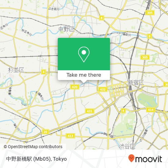 中野新橋駅 (Mb05) map