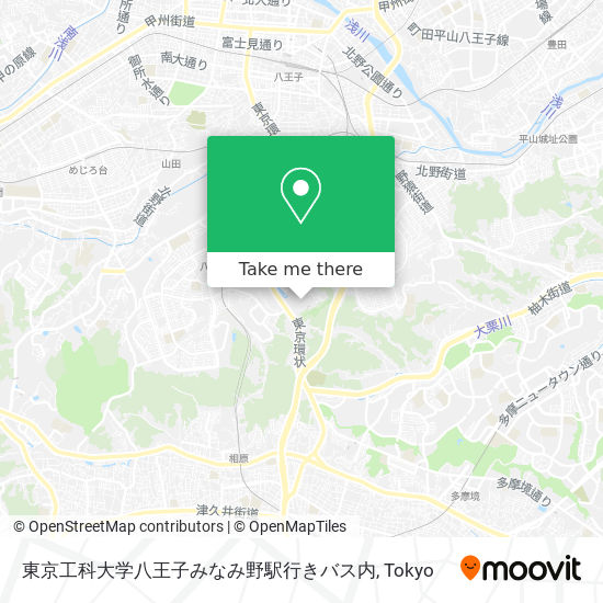 東京工科大学八王子みなみ野駅行きバス内 map