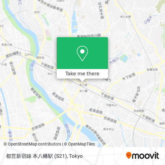 都営新宿線 本八幡駅 (S21) map