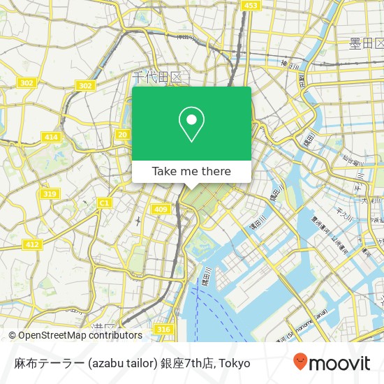 麻布テーラー (azabu tailor) 銀座7th店 map