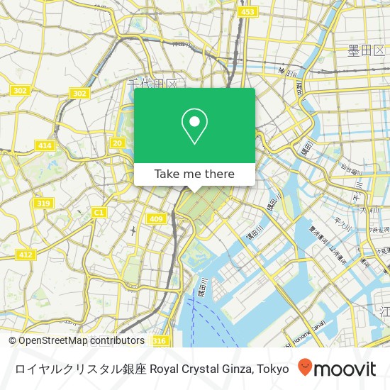 ロイヤルクリスタル銀座 Royal Crystal Ginza map