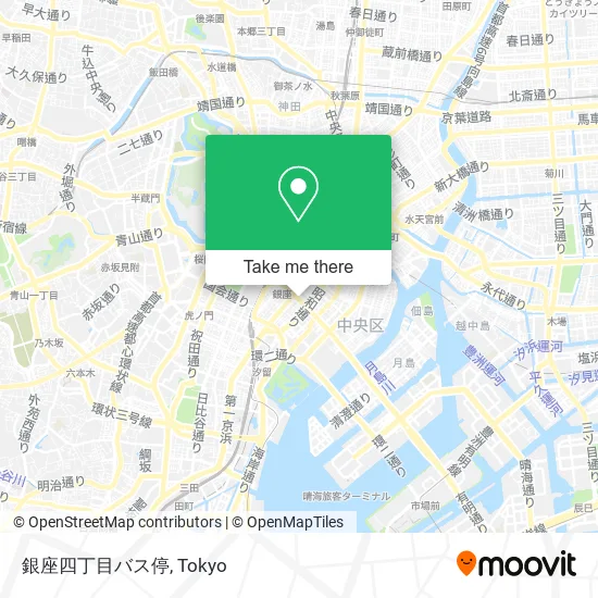 銀座四丁目バス停 map