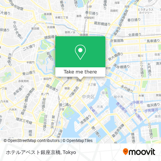 ホテルアベスト銀座京橋 map