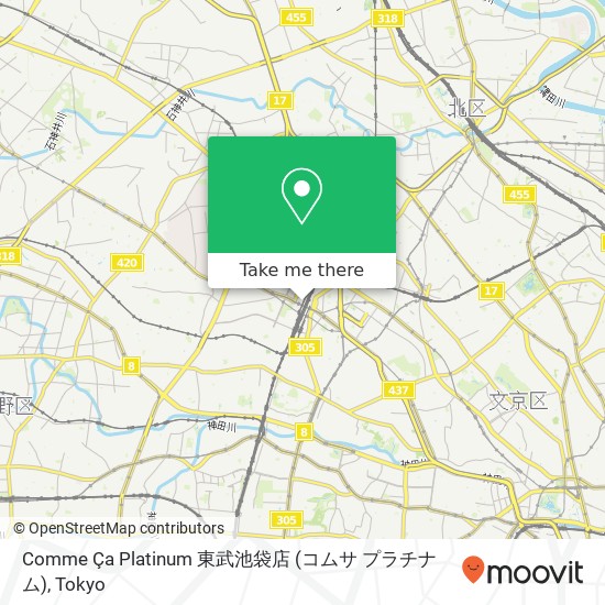 Comme Ça Platinum 東武池袋店 (コムサ プラチナム) map
