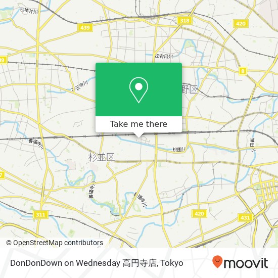 DonDonDown on Wednesday   高円寺店 map