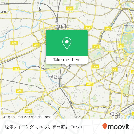 琉球ダイニング ちゅらり 神宮前店 map