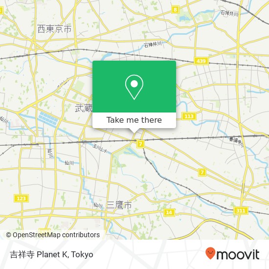 吉祥寺 Planet K map