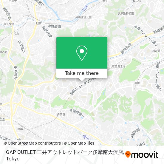 버스 또는 지하철 으로 八王子市 에서 Gap Outlet 三井アウトレットパーク多摩南大沢店 으로 가는법 Moovit