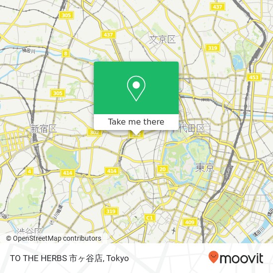 TO THE HERBS 市ヶ谷店 map