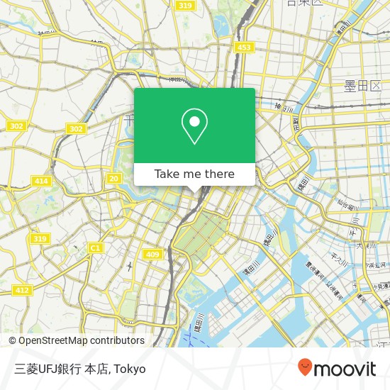 三菱UFJ銀行 本店 map