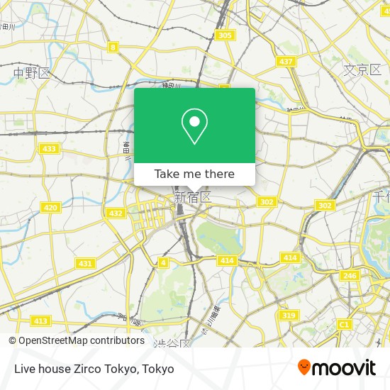 Live house Zirco Tokyo map