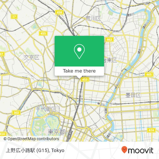 上野広小路駅 (G15) map