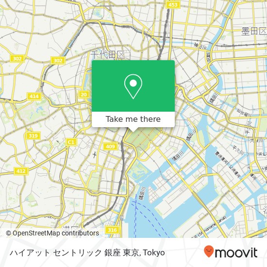ハイアット セントリック 銀座 東京 map