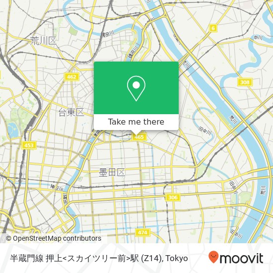 半蔵門線 押上<スカイツリー前>駅 (Z14) map