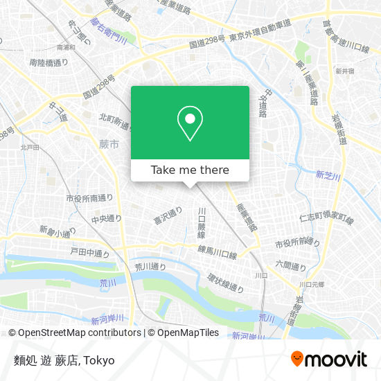 麵処 遊 蕨店 map