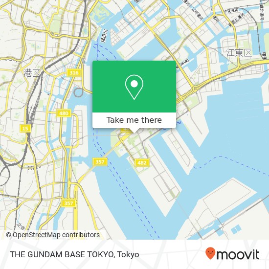 THE GUNDAM BASE TOKYO map