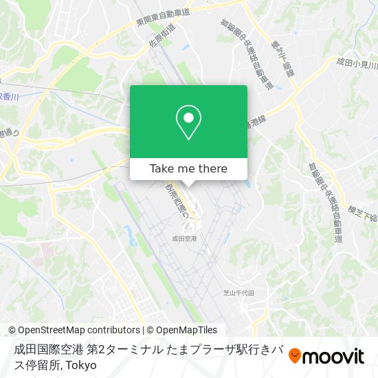 成田国際空港 第2ターミナル たまプラーザ駅行きバス停留所 map