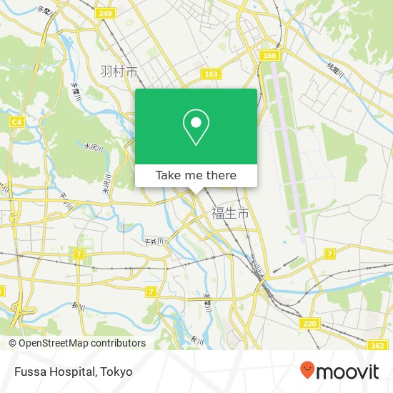 Fussa Hospital map