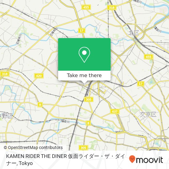 KAMEN RIDER THE DINER 仮面ライダー・ザ・ダイナー map