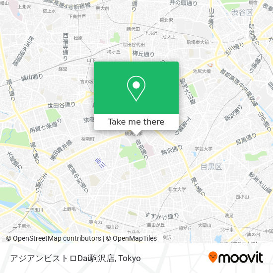 アジアンビストロDai駒沢店 map