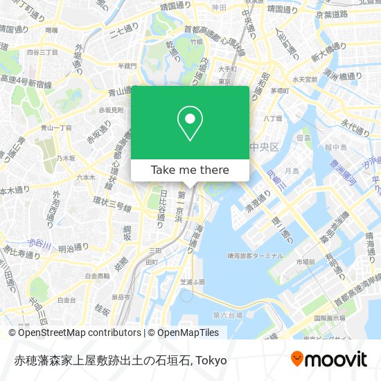 赤穂藩森家上屋敷跡出土の石垣石 map