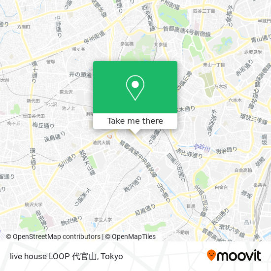 live house LOOP 代官山 map