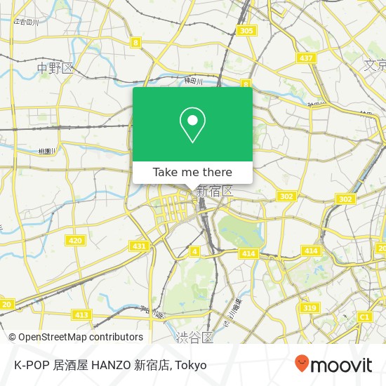 K‐POP 居酒屋 HANZO 新宿店 map