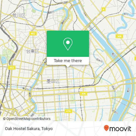Oak Hostel Sakura map
