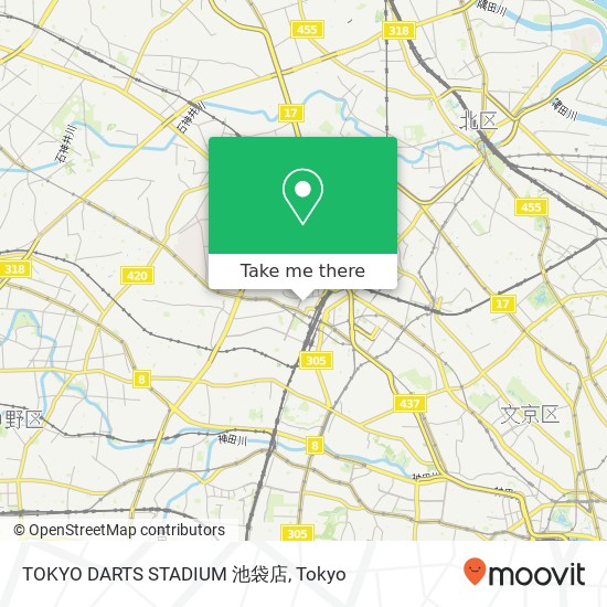 TOKYO DARTS STADIUM 池袋店 map