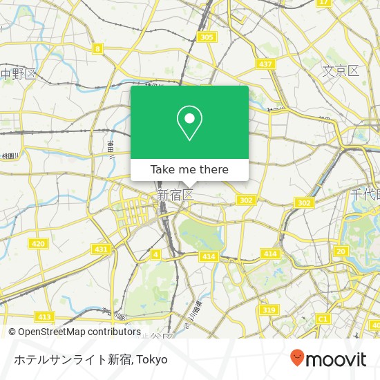 ホテルサンライト新宿 map