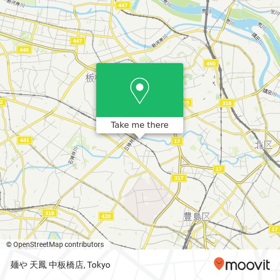 麺や 天鳳 中板橋店 map