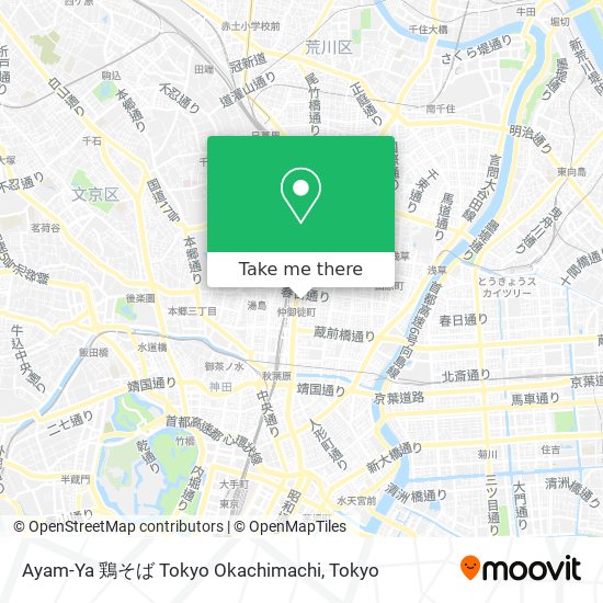 Ayam-Ya 鶏そば Tokyo Okachimachi map