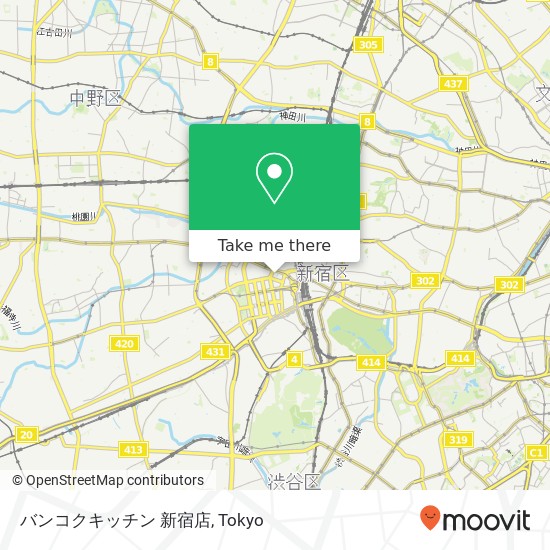 バンコクキッチン 新宿店 map