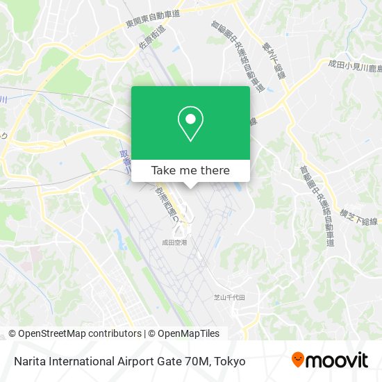 Narita International Airport Gate 70M map