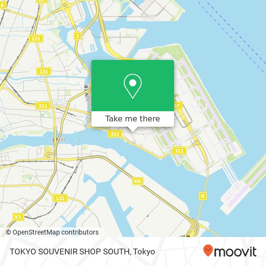 TOKYO SOUVENIR SHOP SOUTH map