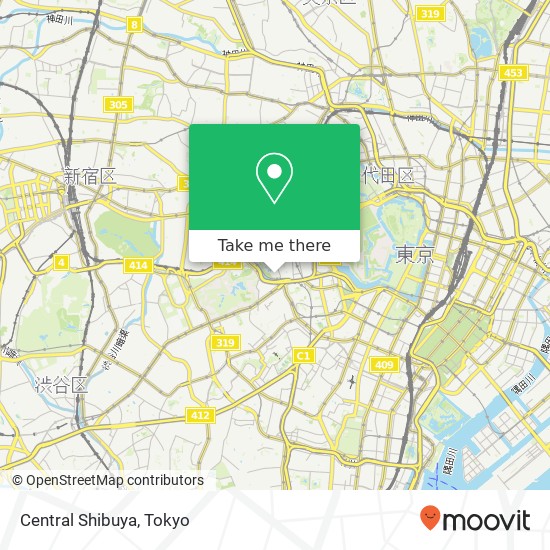 Central Shibuya map