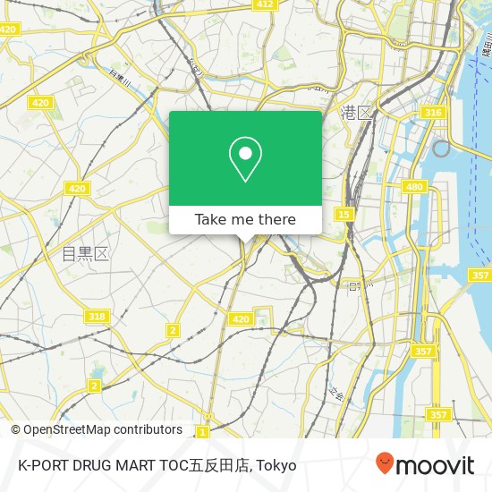 K-PORT DRUG MART TOC五反田店 map