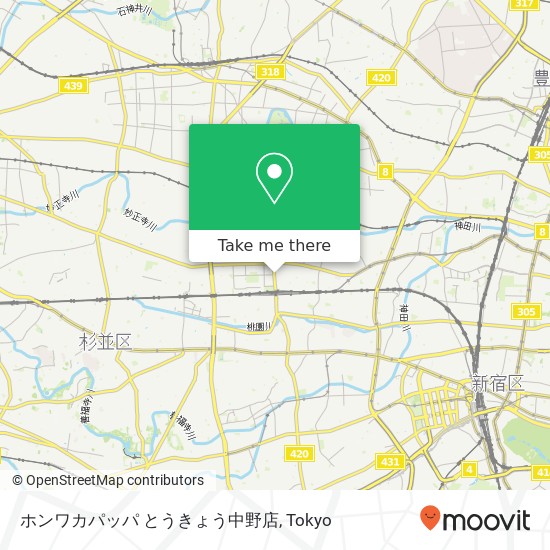 ホンワカパッパ とうきょう中野店 map