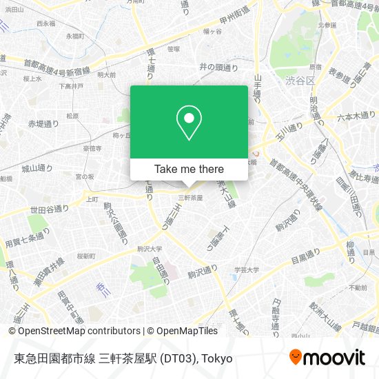 東急田園都市線 三軒茶屋駅 (DT03) map