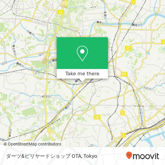 ダーツ&ビリヤードショップ OTA map