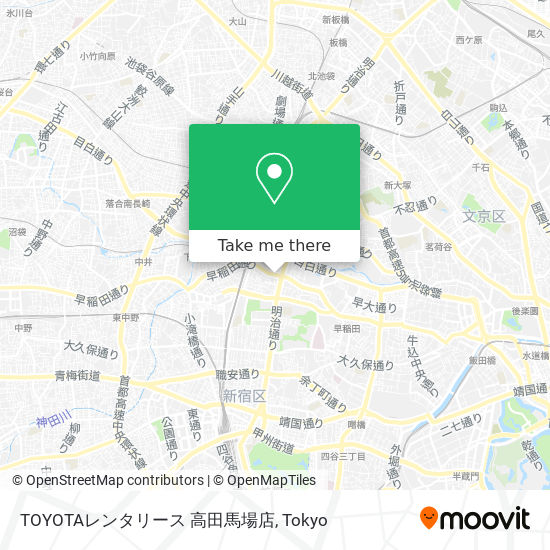 TOYOTAレンタリース 高田馬場店 map